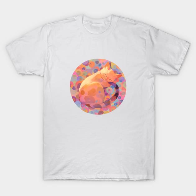 Sleeping Cat T-Shirt by JensenArtCo